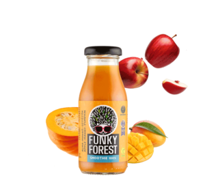 Funky Forest® 100%-os smoothie, alma-mangó-sütőtök-gyömbér 200 ml