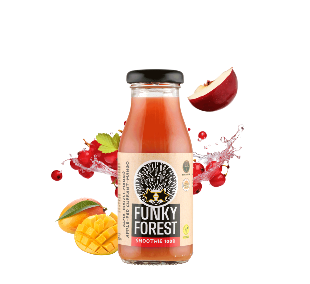 Funky Forest® 100%-os smoothie, alma-ribizli-mangó 200 ml