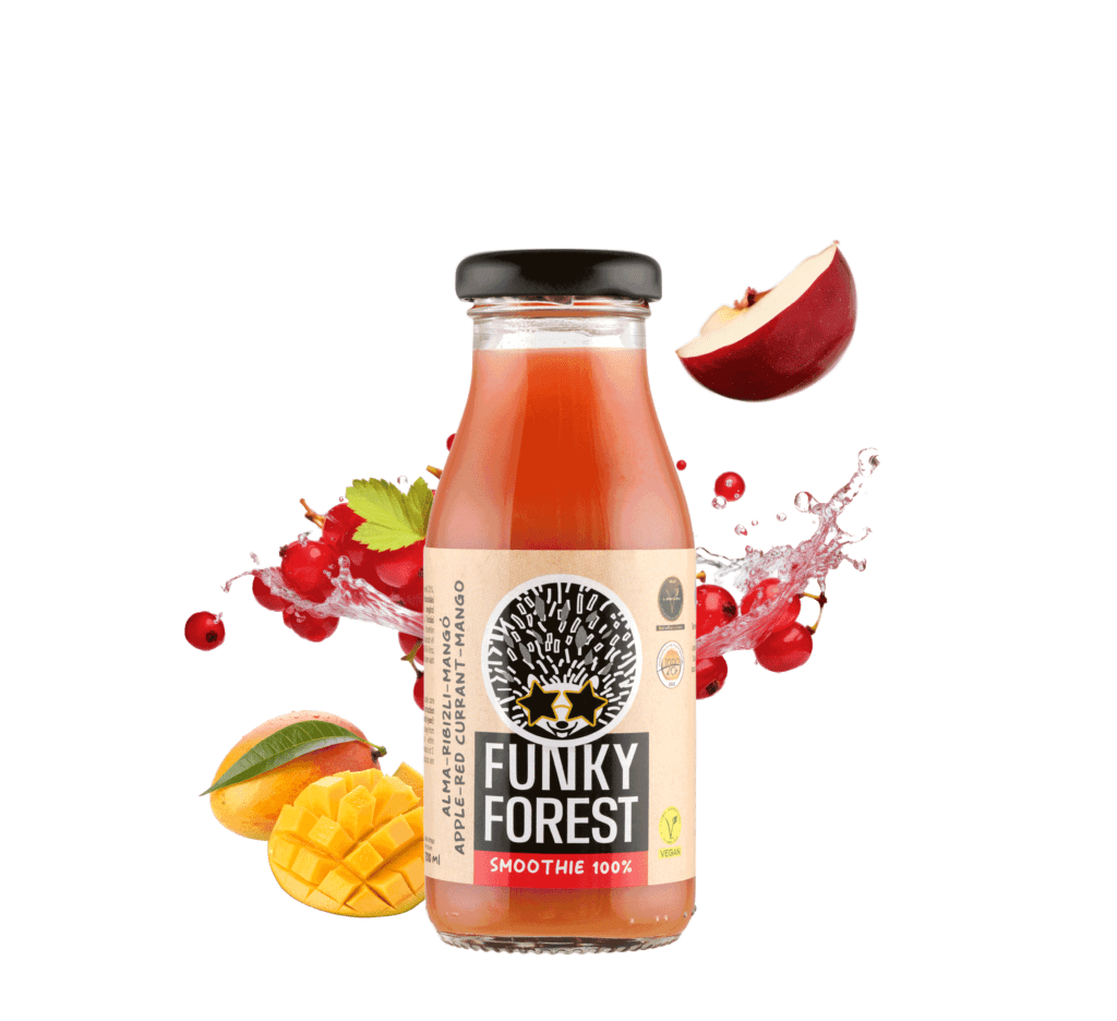 Funky Forest® 100%-os smoothie, alma-ribizli-mangó 200 ml